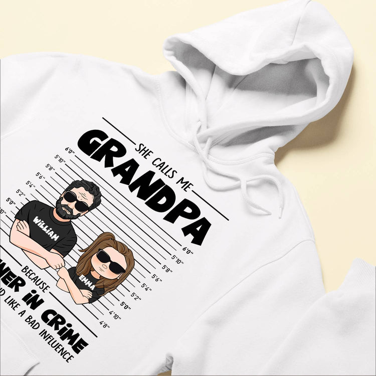 Grandma Grandpa Partner In Crime - Personalized Shirt - Gift For Grandpa And Grandma - Man/ Woman/ Kid Illustration