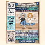 Grandma - I Love You - Personalized Grandma Blanket