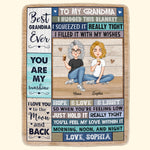 Grandma - I Love You - Personalized Grandma Blanket