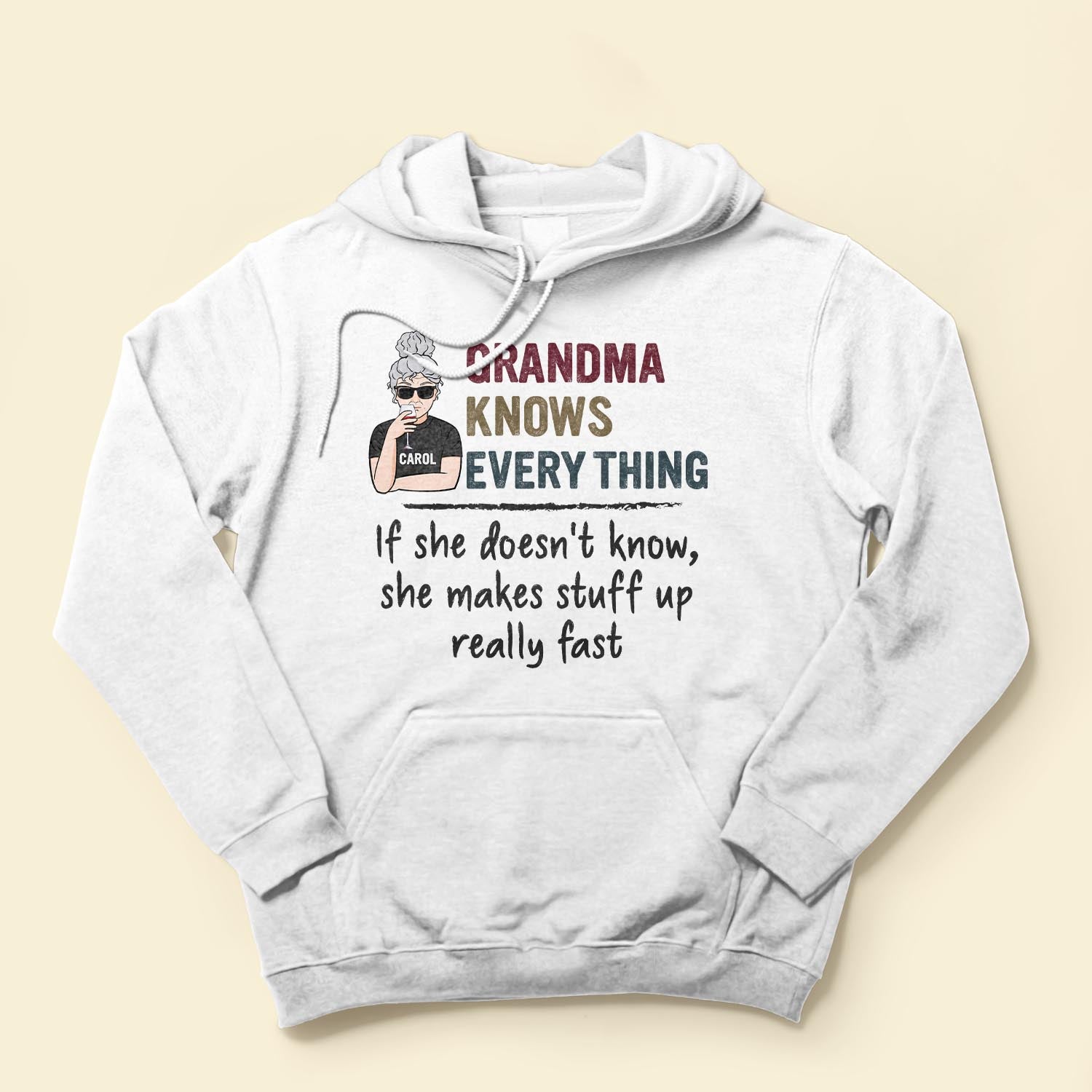 Grandma Knows Every Thing - Personalized Shirt - Birthday, Mother's Day Gift For Grandma, Nana