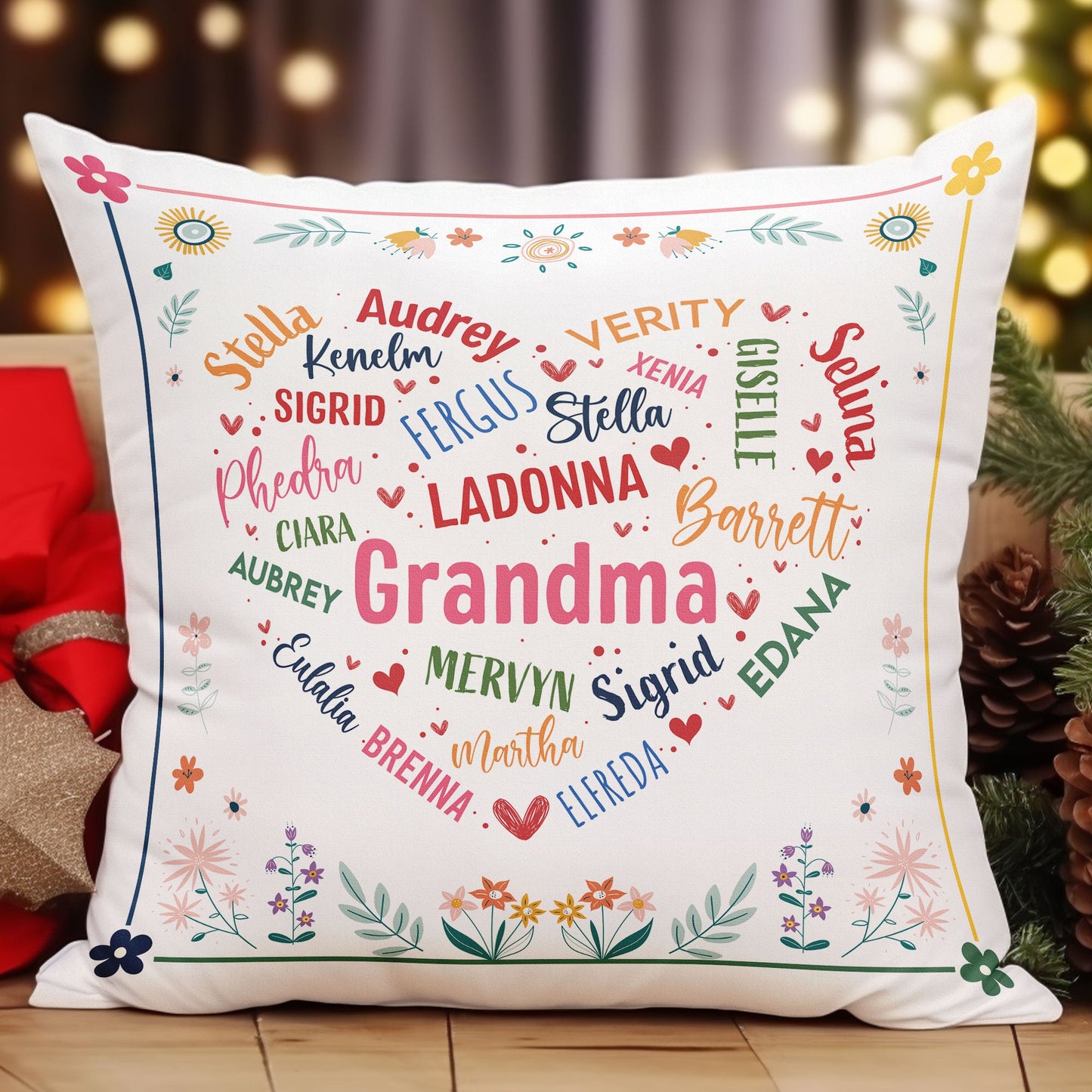 Grandma Nana Gigi Mimi - Personalized Pillow (Insert Included)