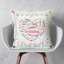 Grandma Nana Gigi Mimi - Personalized Pillow (Insert Included)