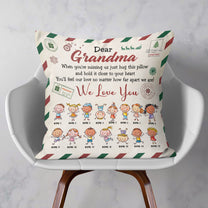 Grandma Postcard - Personalized Pillow (Insert Included) - Christmas Gift For Grandma