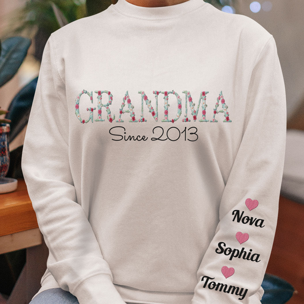 Grandma Since - Custom Embroidered Sweatshirt