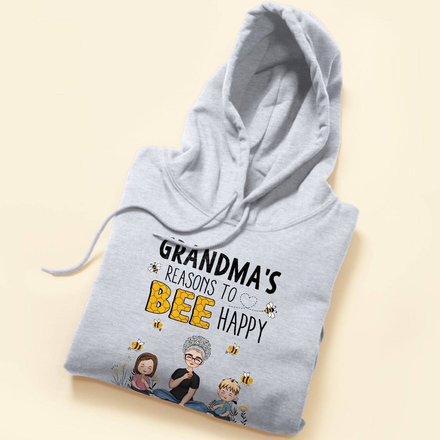 Grandma's Reasons To Bee Happy - Personalized Shirt - Birthday, Loving Gift For Grandma, Nana, Gigi, Mimi