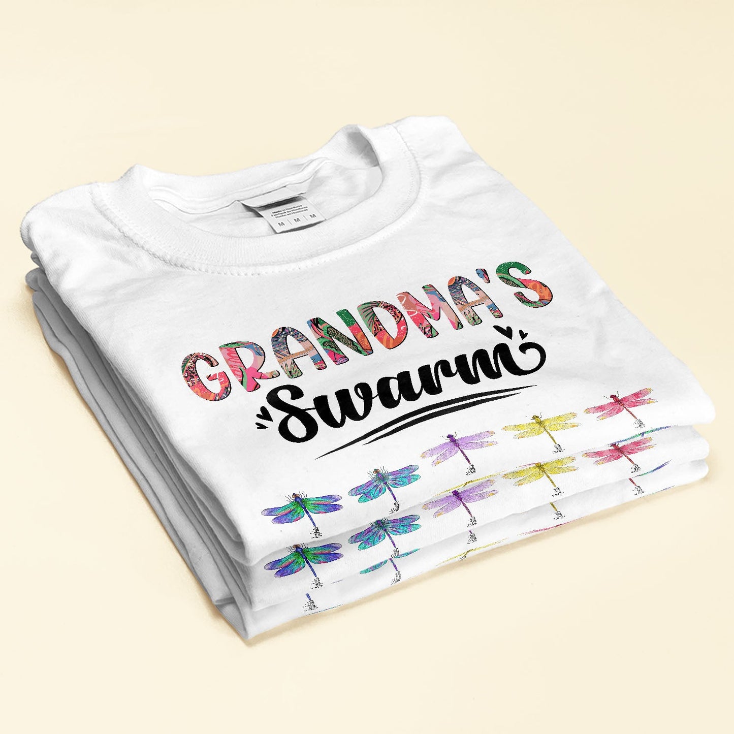 Grandma'S Swarm - Personalized Shirt - Birthday, Christmas, Grandparents' Day Gift For Grandma, Grammy, Gigi, Nana, Nanny, Mimi, Mom, Mama