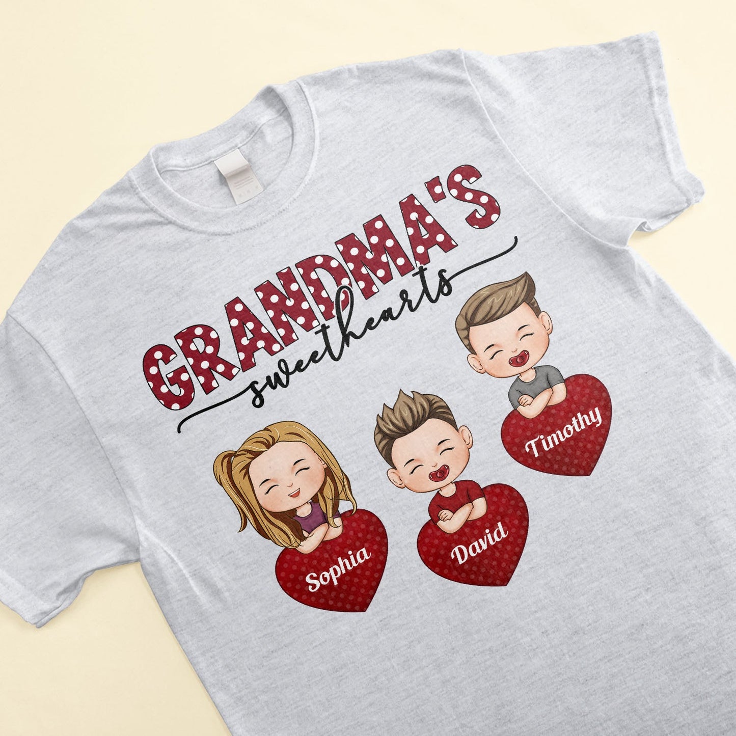 Grandma's Sweethearts - Personalized Shirt - Birthday, New Year, Christmas Gift For Grandma, Nana, Gigi