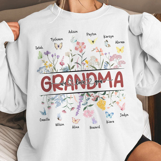 Grandma, Love You - Personalized Shirt