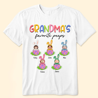 Grandma's Favorite Peeps - Personalized Photo Shirt