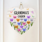 Grandma's Garden - Personalized Custom Shaped Wood Sign