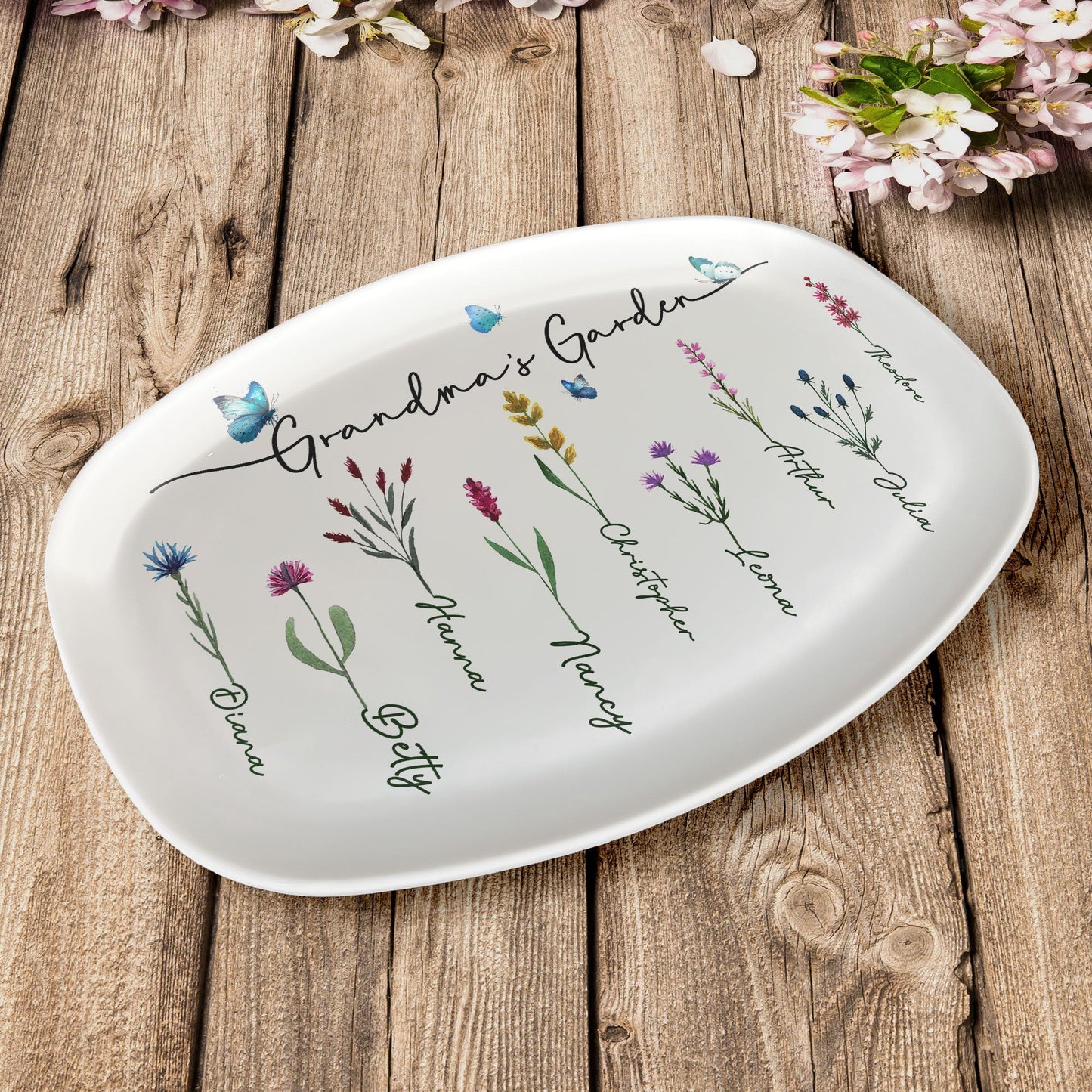 Grandma's Garden - Personalized Platter