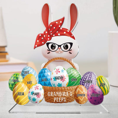 Grandma's Peeps Custom Title Gigi Nana With Kids Names - Personalized Acrylic Plaque