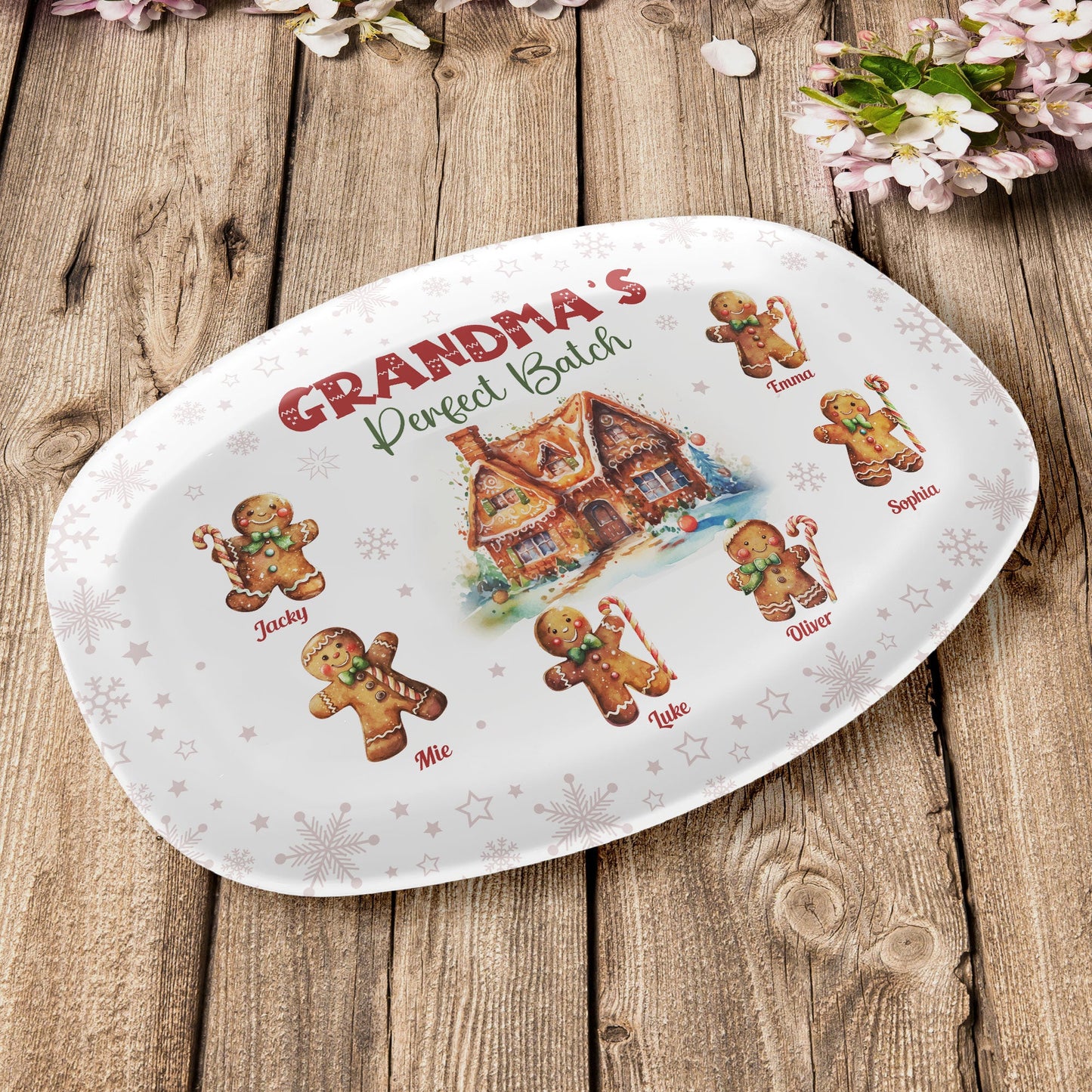 Grandma's Perfect Batch Christmas - Personalized Platter