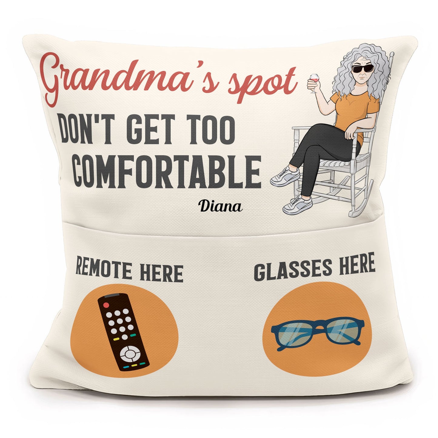 Grandma's Spot - Personalized Pocket Pillow