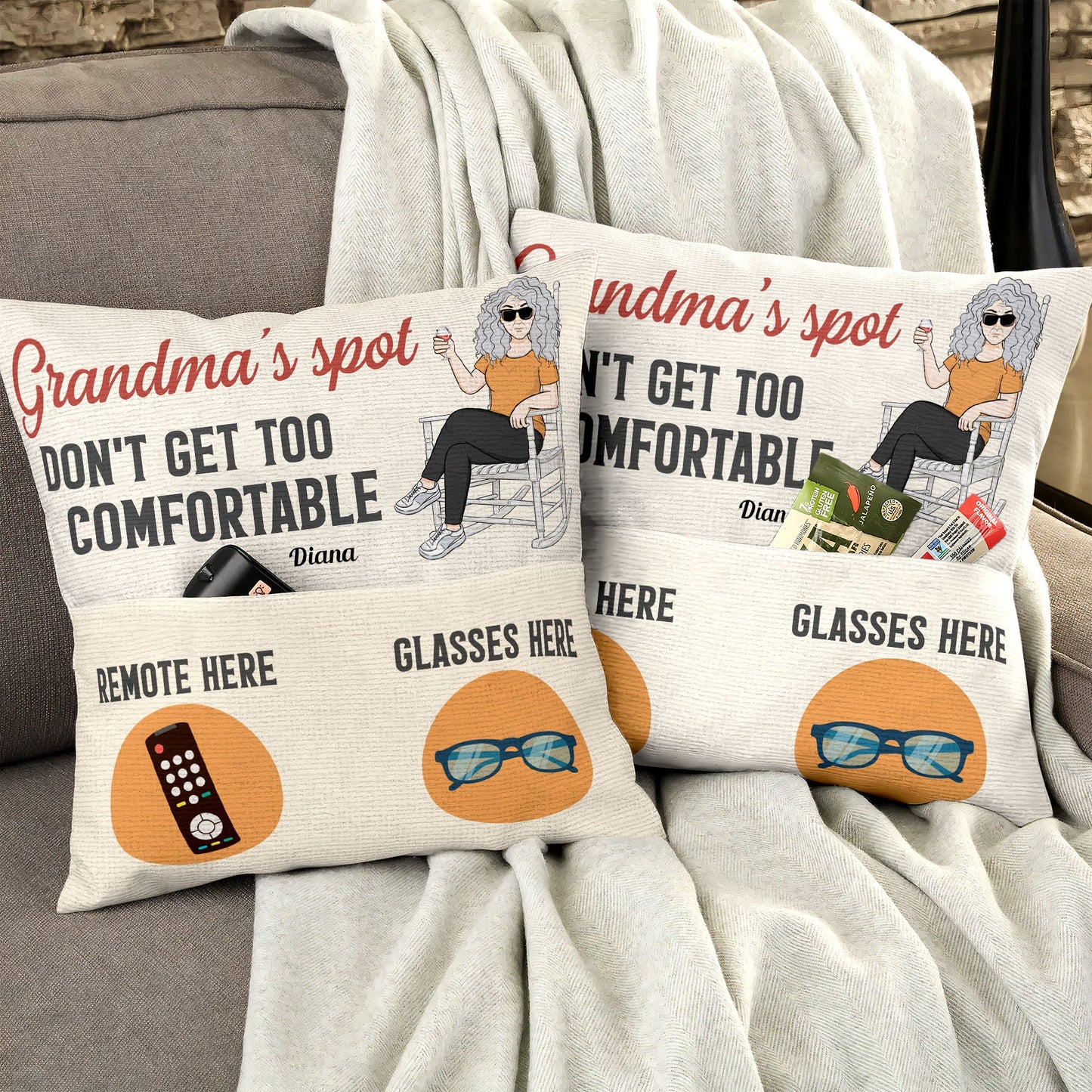 Grandma's Spot - Personalized Pocket Pillow