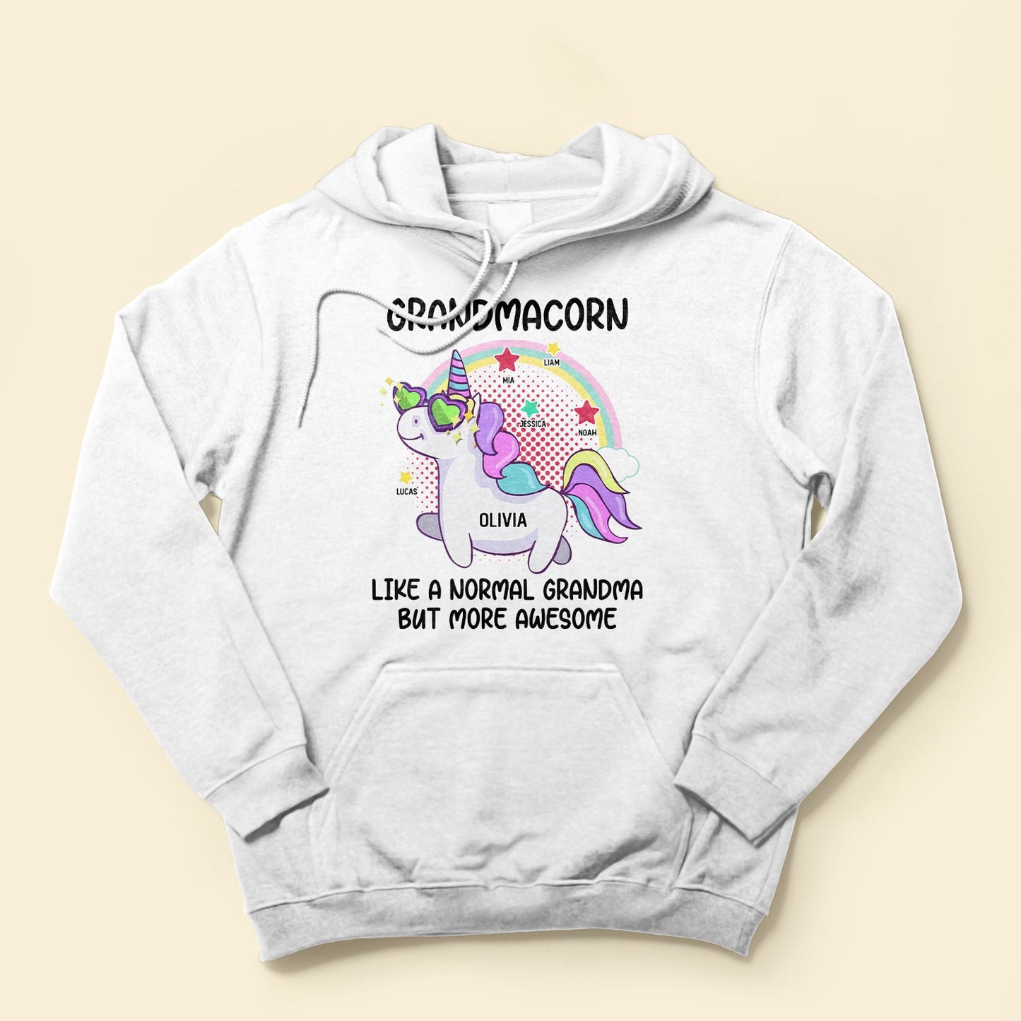 Grandmacorn Like A Normal Grandma - Personalized Shirt - Birthday, Grandparents' Day Gift For Grandma, Gigi, Nana, Nanny, Mimi, Glamma - From Grandkids, Grandsons, Granddaughters
