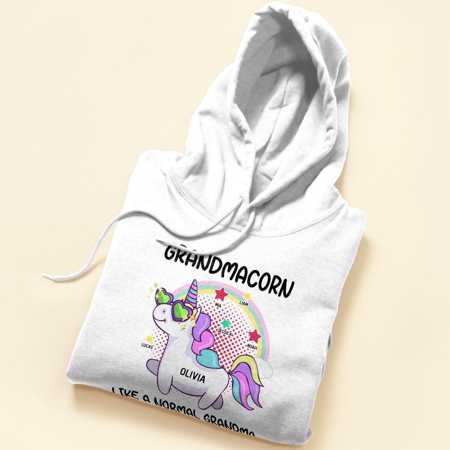 Grandmacorn Like A Normal Grandma - Personalized Shirt - Birthday, Grandparents' Day Gift For Grandma, Gigi, Nana, Nanny, Mimi, Glamma - From Grandkids, Grandsons, Granddaughters