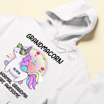 Grandmacorn Like A Normal Grandma - Personalized Shirt - Birthday, Grandparents' Day Gift For Grandma, Gigi, Nana, Nanny, Mimi, Glamma - From Grandkids, Grandsons, Granddaughters