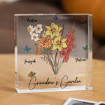 Grandma's Garden Birth Flowers - Personalized Acrylic Plaque