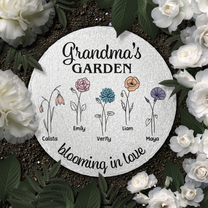 Grandma's Garden Blooming In Love - Personalized Garden Stone