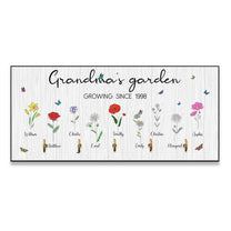 Grandma's Garden Grow With Love - Personalized Key Hanger