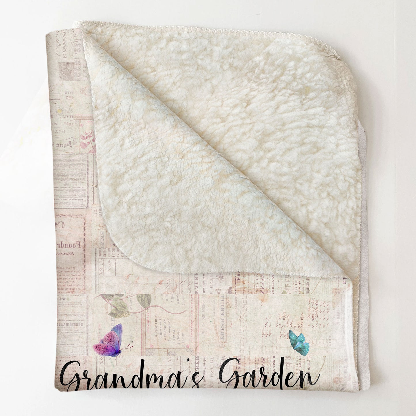Grandma's Garden - Personalized Blanket - Birthday, Loving Gift For Grandma, Nana, Gigi