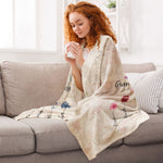 Grandma's Garden - Personalized Blanket - Birthday, Loving Gift For Grandma, Nana, Gigi