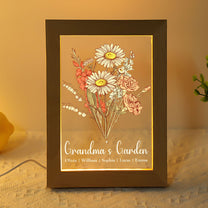 Grandma's Garden - Personalized Photo Frame Lamp