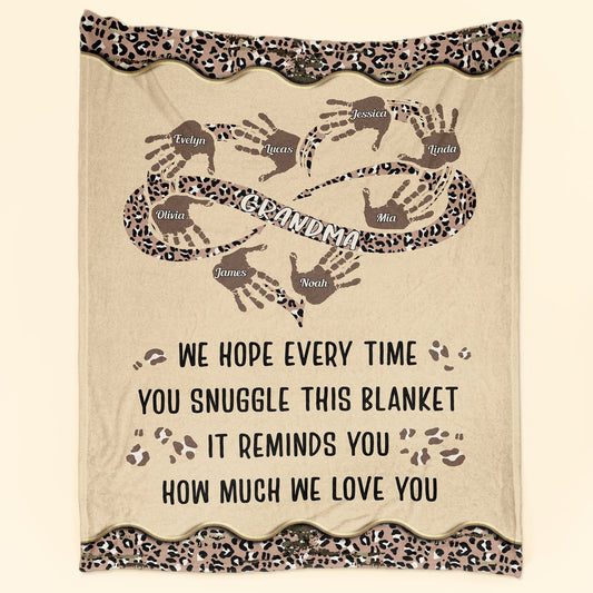 Grandma's Snuggle Blanket - Personalized Blanket - Birthday, Loving Gift For Grandma, Nana, Mimi