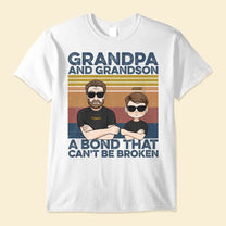 Grandpa, Grandma And Grandson, Granddaughter Bond - Personalized Shirt - Gifts For Grandpa, Grandparents