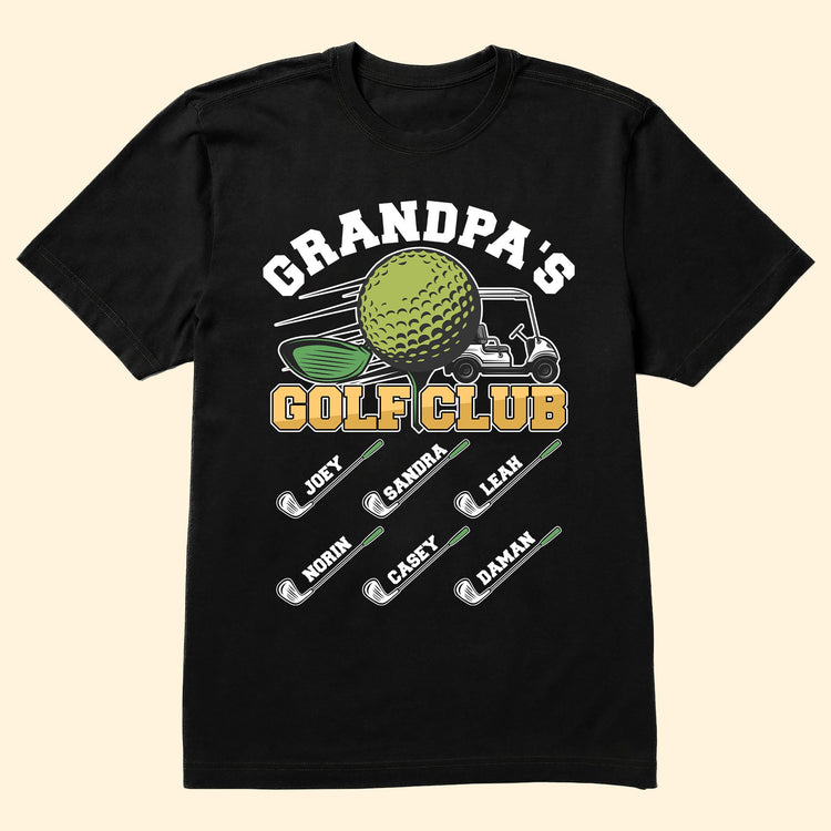 Grandpa's Golf Club Gift For Dad Father's Day Birthday Gift - Personalized Shirt