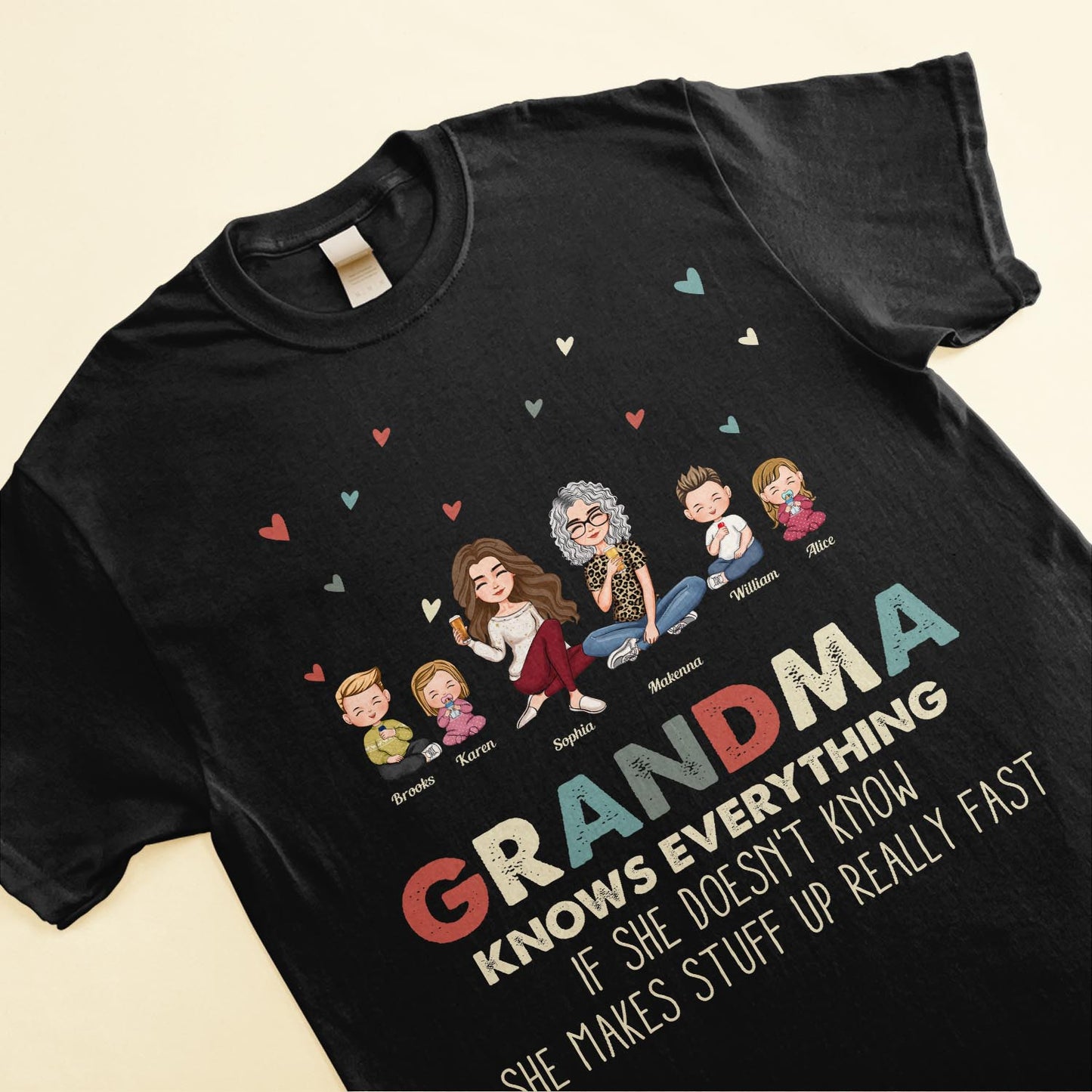 Grandparent Know Everything - Personalized Shirt - Birthday, Loving Gift For Grandma, Grandpa