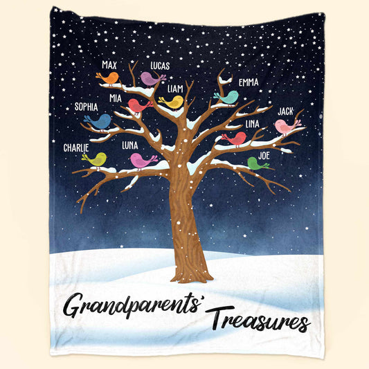 Grandparents' Treasures - Personalized Blanket