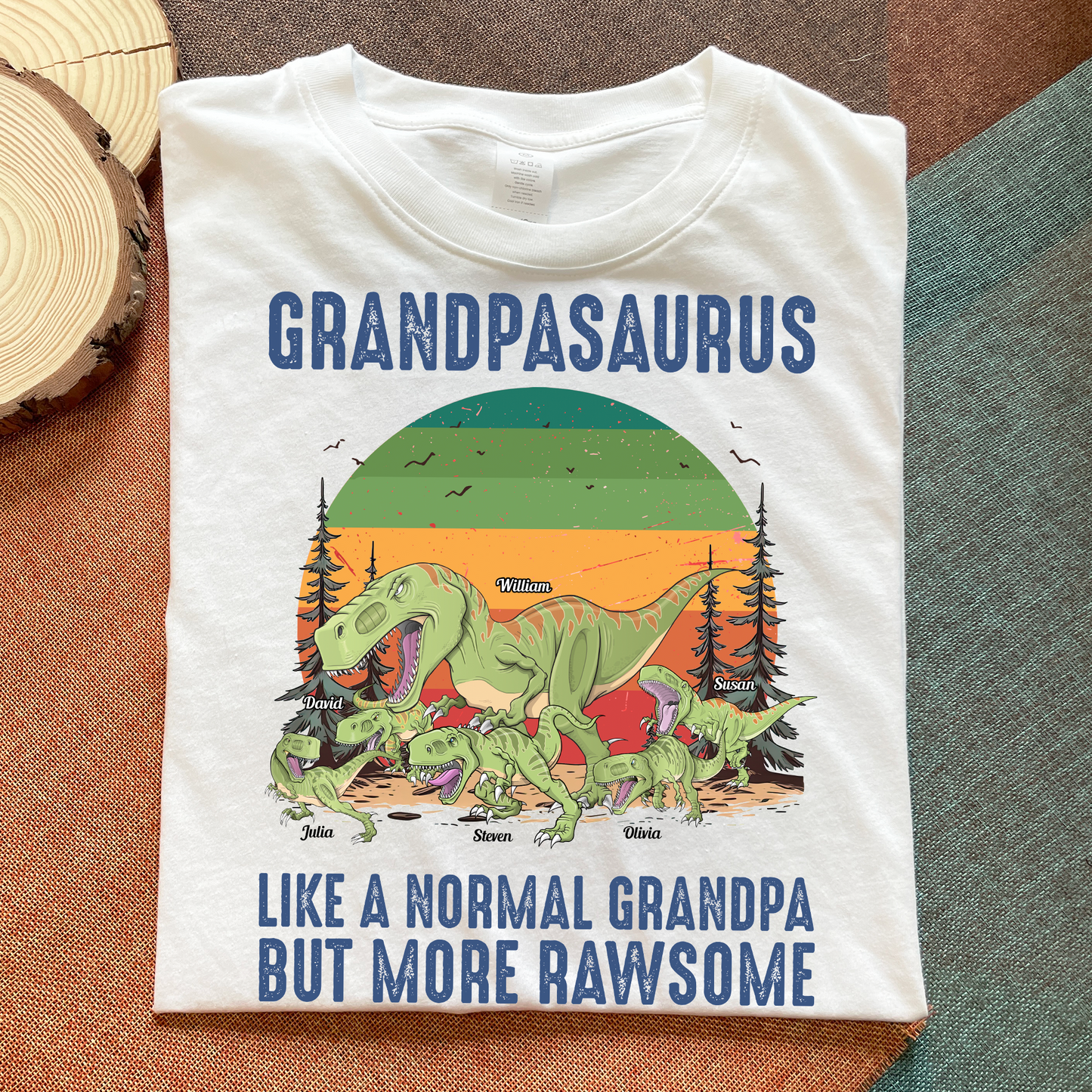 Grandpasaurus Like A Normal Grandpa - Personalized Shirt