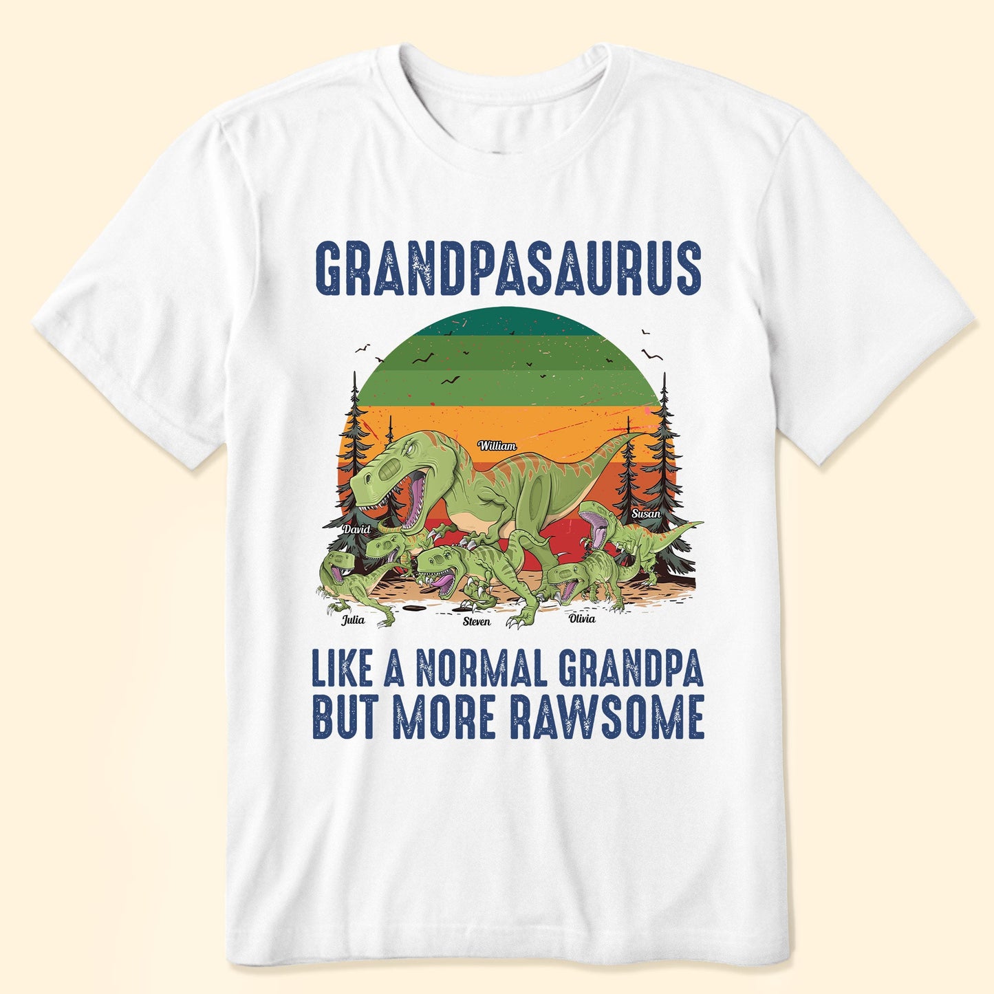 Grandpasaurus Like A Normal Grandpa - Personalized Shirt