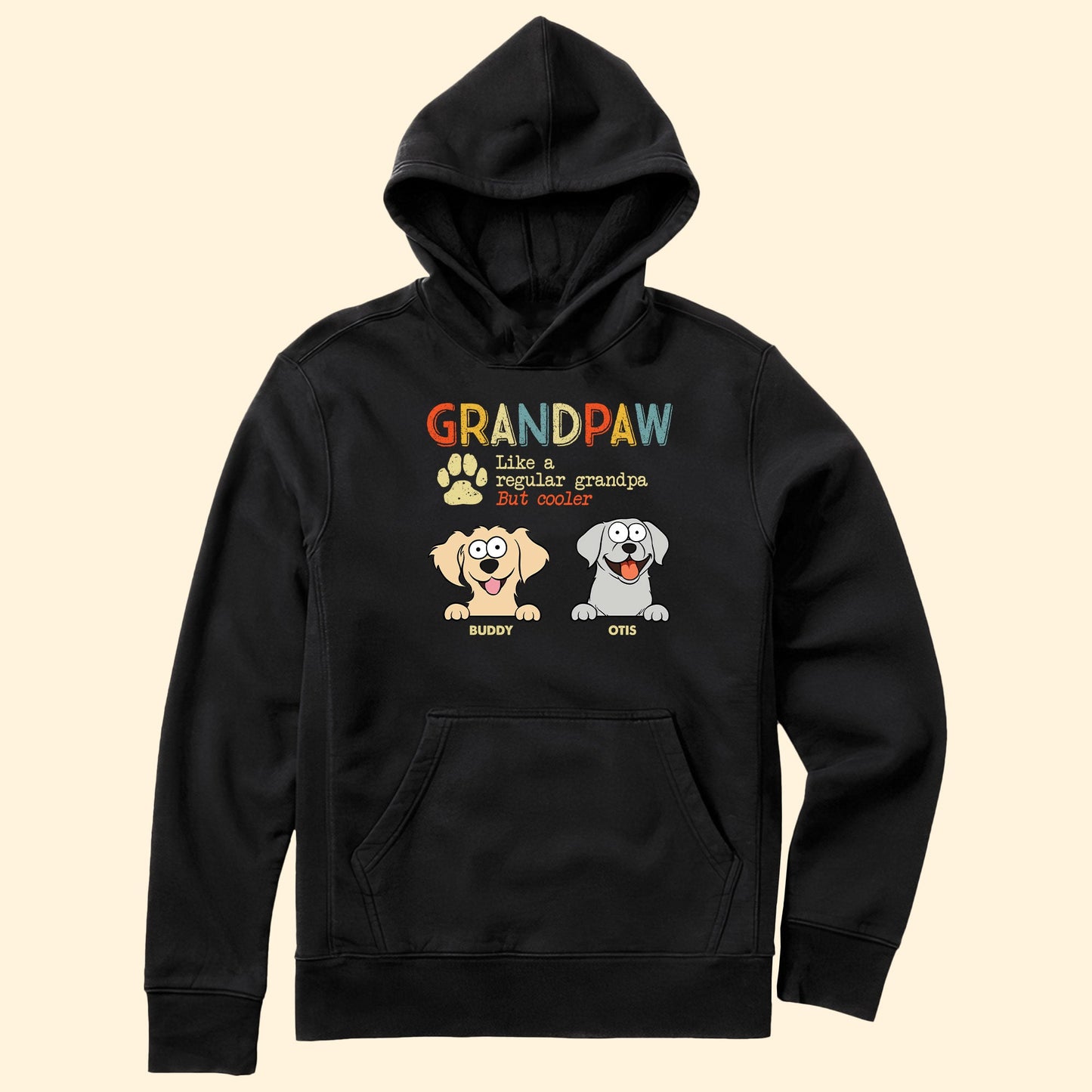 Grandpaw Like Regular Grandpa But Cooler - Personalized Shirt