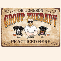 Group Therapy - Personalized Metal Sign