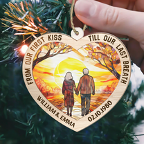 Grow Old With Me The Best Is Yet To Be Anniversary - Personalized Suncatcher Ornament