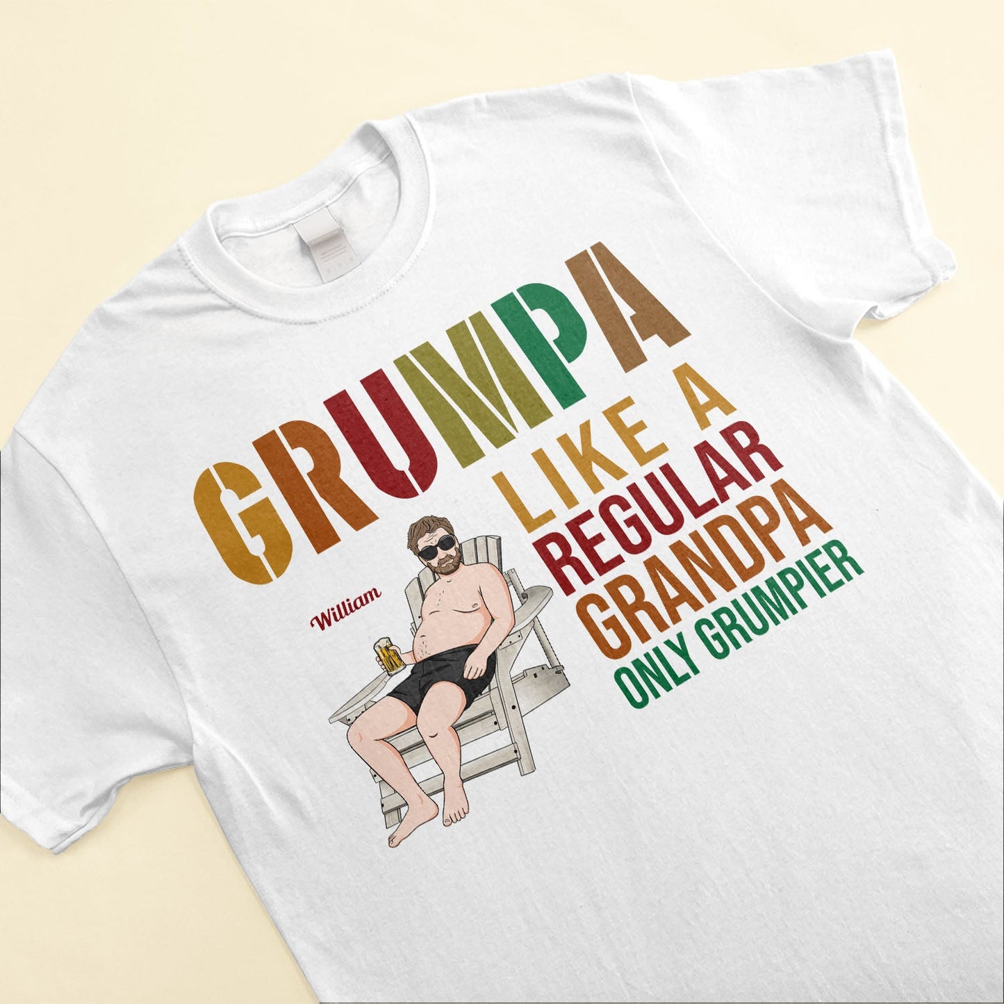 Grumpa Like A Regular Grandpa - Personalized Shirt - Father's Day Gift For Grandpa, Grandfather