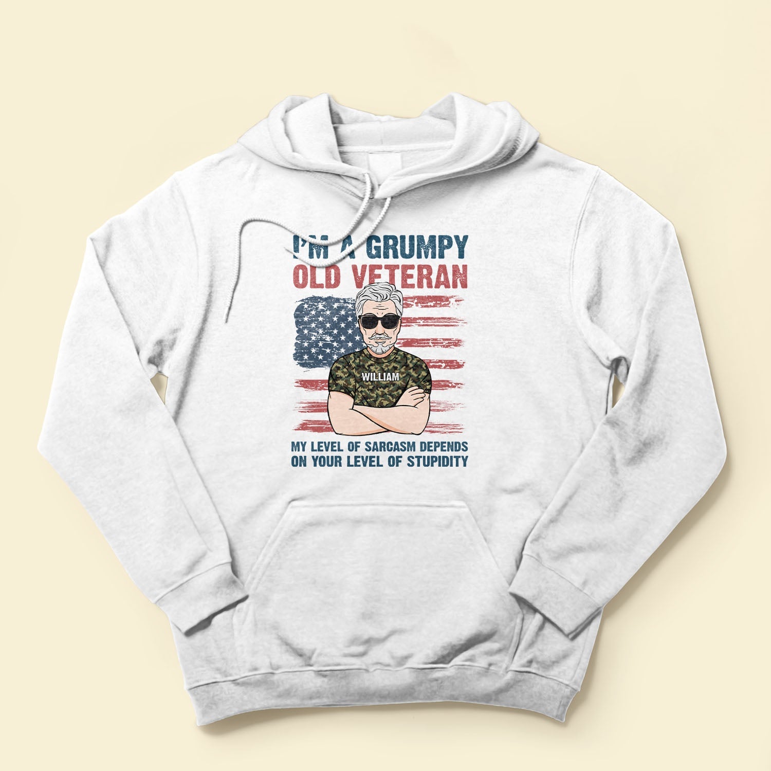 Grumpy Old Veteran - Personalized Shirt - Fathers Day Gift For Veteran Dad, Papa, Grandpa