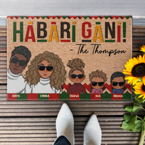 Habari Gani! - Personalized Doormat