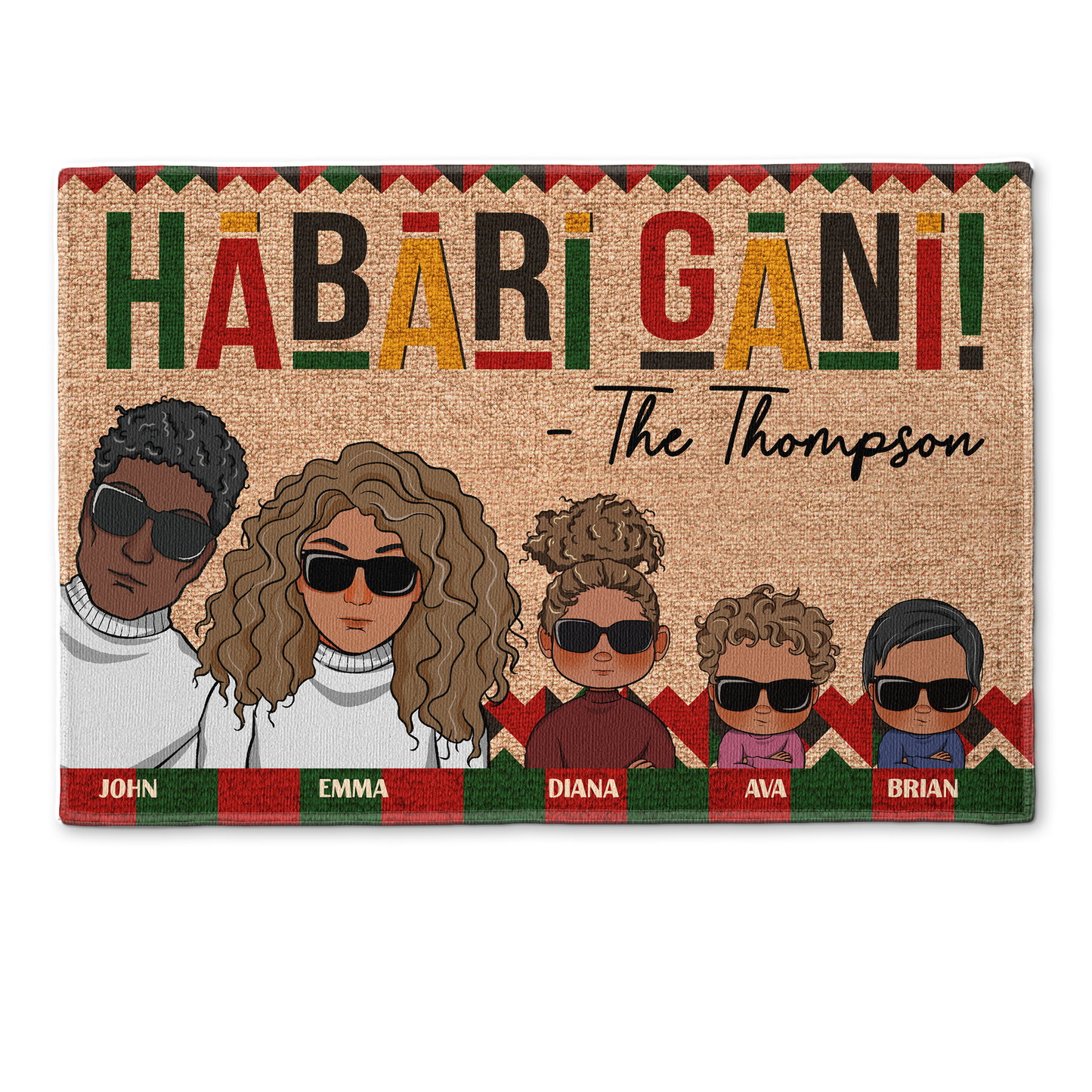 Habari Gani! - Personalized Doormat