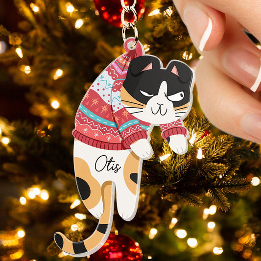 Hanging Cats - Limited Edition - Personalized Acrylic Keychain