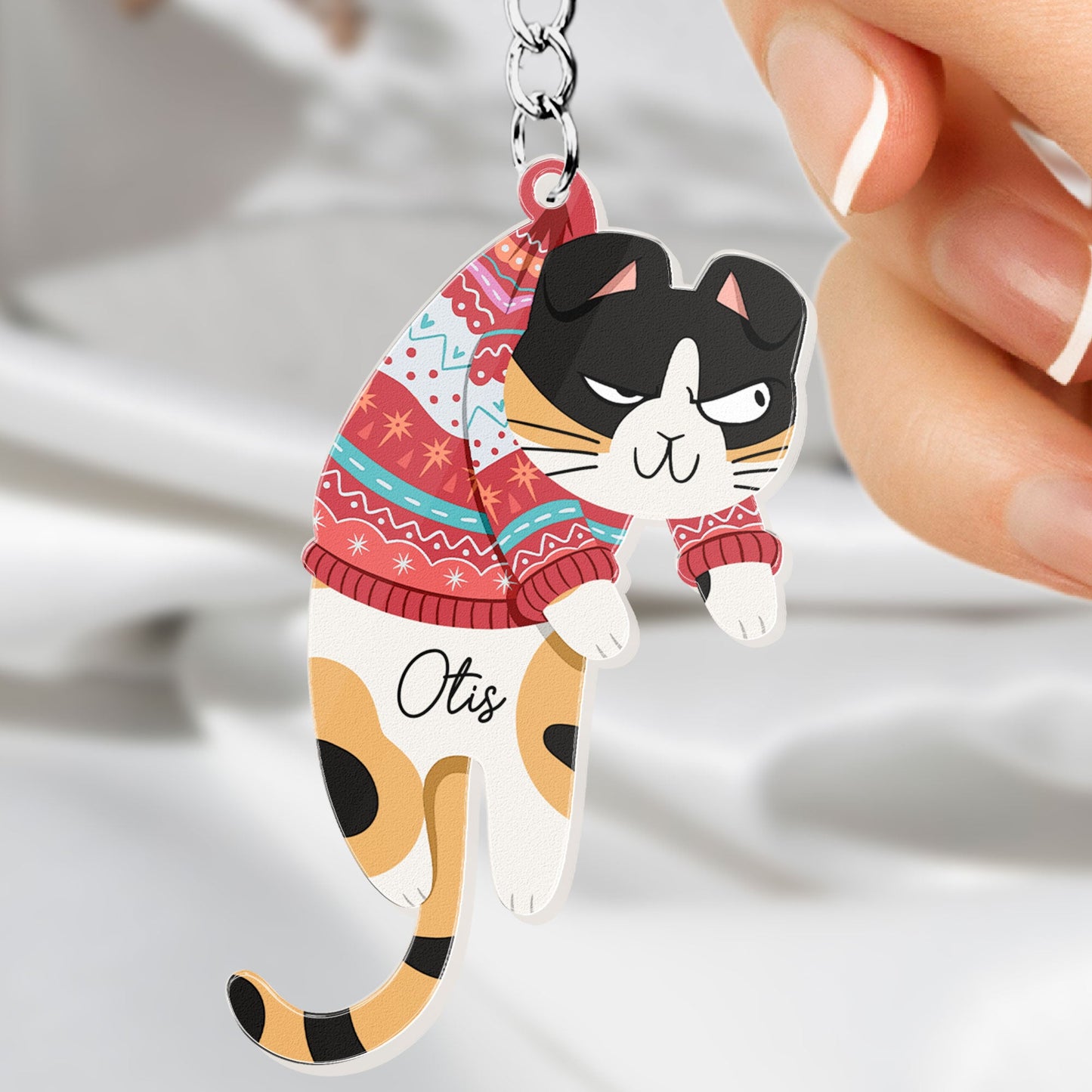 Hanging Cats - Limited Edition - Personalized Acrylic Keychain