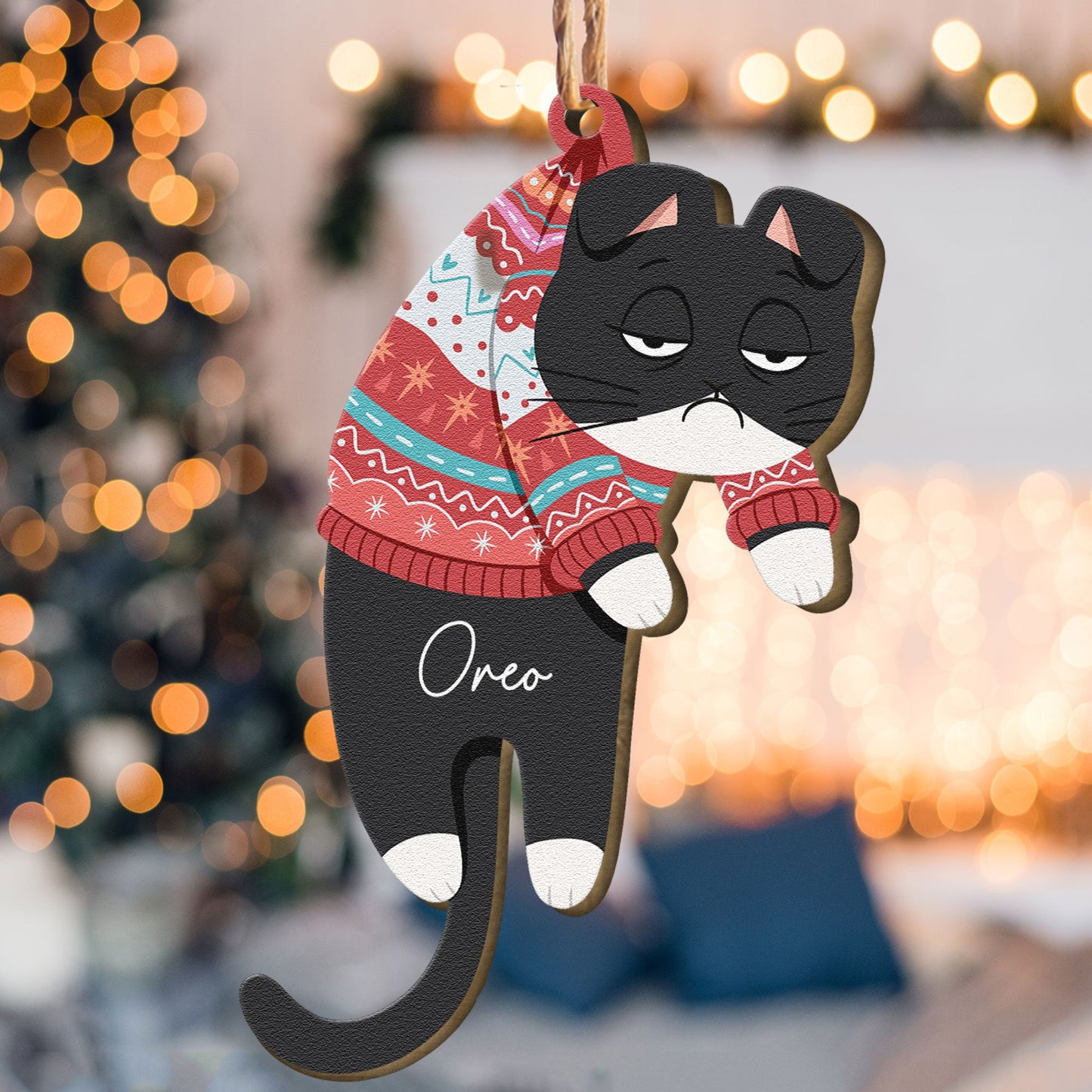 Hanging Cats - Personalized Cat Ornament