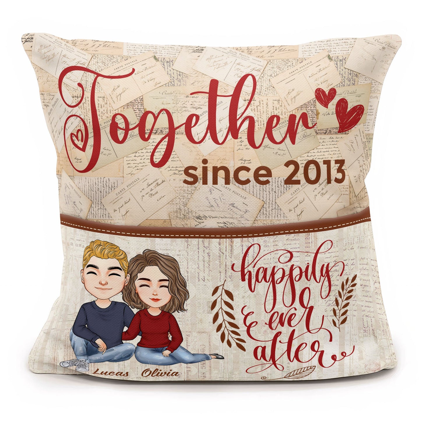 Happily Ever After - Personalized Pocket Pillow (Insert Included)