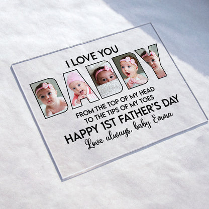 Happy 1st Father's Day - Personalized Acrylic Photo Plaque