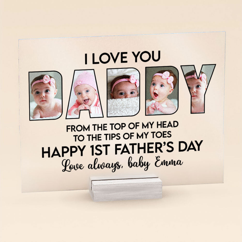 Happy 1st Father's Day - Personalized Acrylic Photo Plaque
