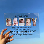 Happy 1st Father's Day - Personalized Acrylic Photo Plaque