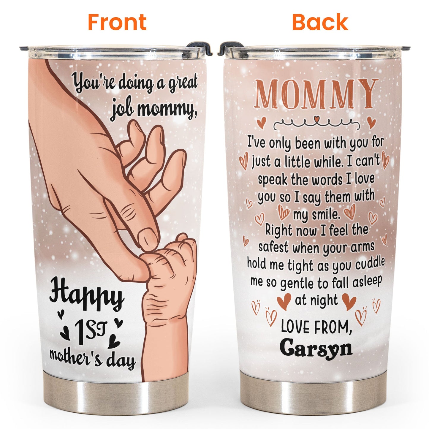 Happy 1st Mother's Day - Personalized Tumbler Cup